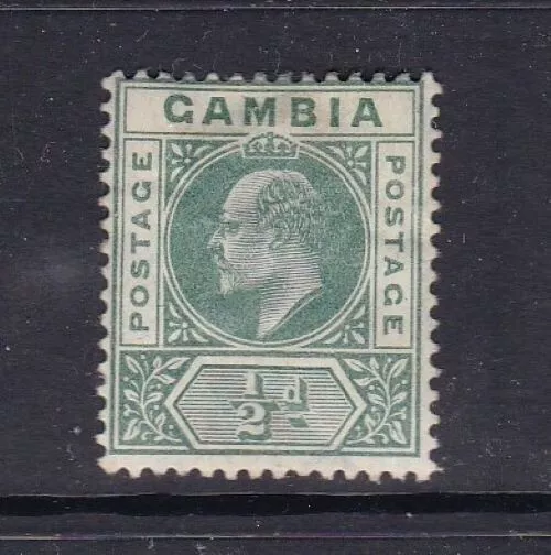 Gambia - SG 72 - m/m - 1908 - 1/2d - blue green