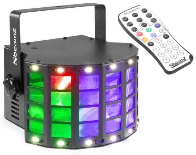 BeamZ "DerbyStrobe LED" Hybrid DMX RGBW LED Disco Lichteffekt + Fernbedienung