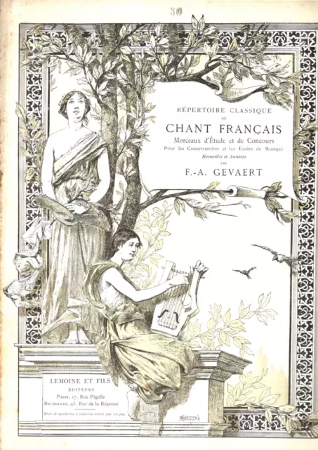 Gevaert. Repertoire Classique Du Chant Francais N°50 Sylvain De Gretry