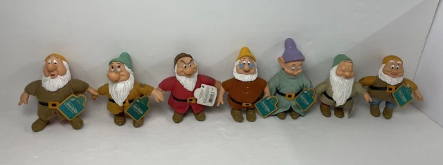 VINTAGE APPLAUSE DISNEY Snow White The Seven Dwarfs Figures Plush LOT 7 ...