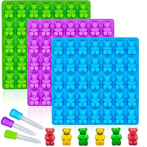 Large Gummy Bear Mold Candy Molds, Silicone Gummy Molds Chocolate Molds Bpa F...