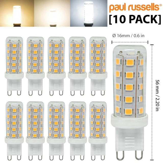 10X G9 LED 3W = 25W Kapsel Glühbirne Ersatz für G9 Halogen 240V Glühbirnen