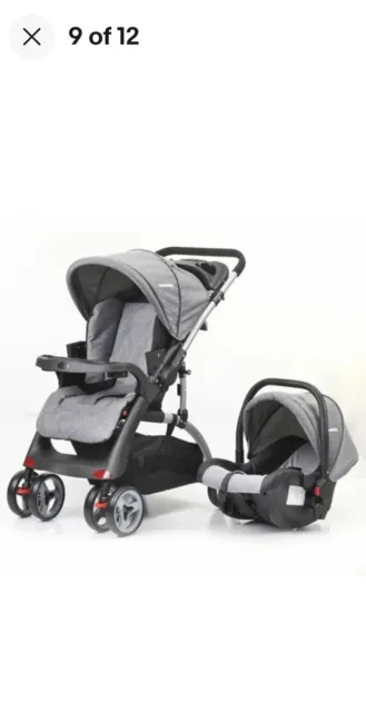 Mamakids 2-in-1 Travel System Stroller Pushchair Pram Buggy with Baby Car Seat