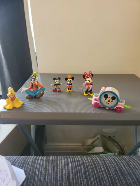 Vintage Mickey, Minnie, Pluto And Goofy Figures Rare