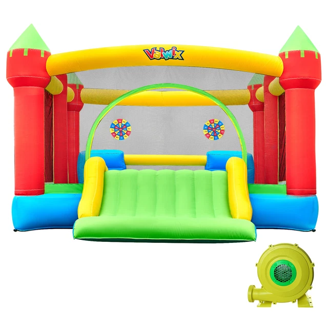 COMMERCIAL INFLATABLE BOUNCE House with Slide & Blower Kids Large