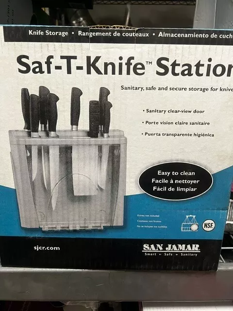 San Jamar STK1008 Saf-T-Knife Assembled Station, 15"Wx15"Hx4-1/4"D