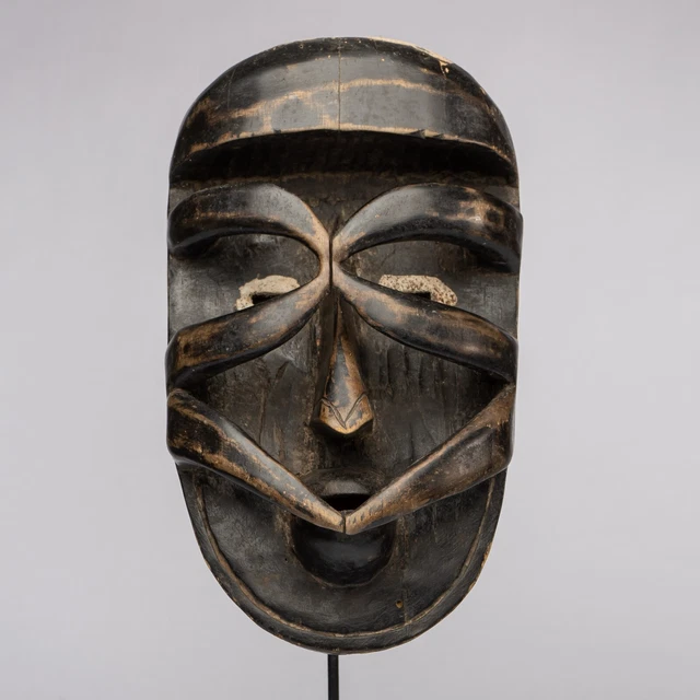Masque Tribal Bété – Araignée – Art Premier Africain Ancien – Côte D'Ivoire