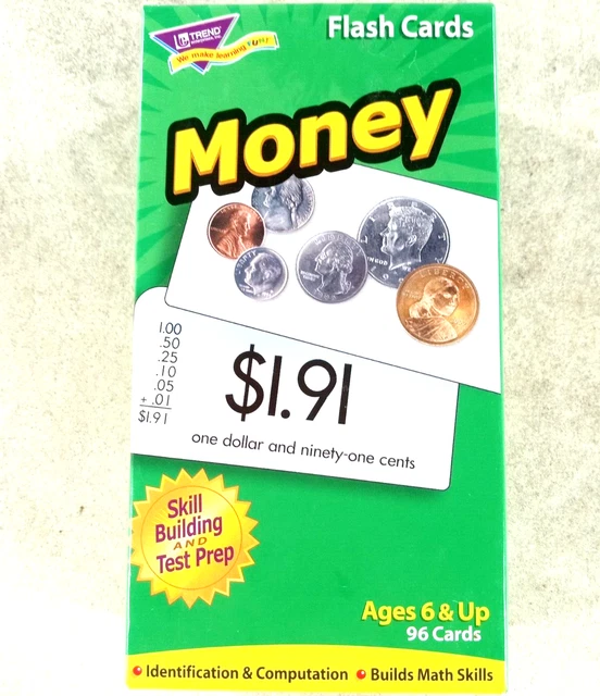 Flash Cards Money Skill Drill by Trend