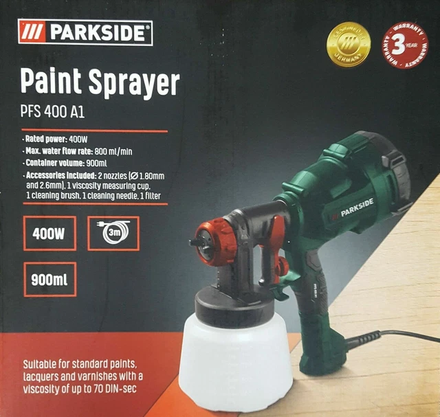 PARKSIDE 400W PAINT Sprayer 900ml PFS 400 A1 £55.99 PicClick UK