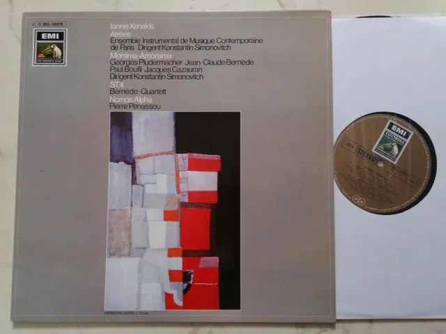 Xenakis Atrées/Morsima/ST4 / Nomos Alpha German Gold Emi Label LP NM