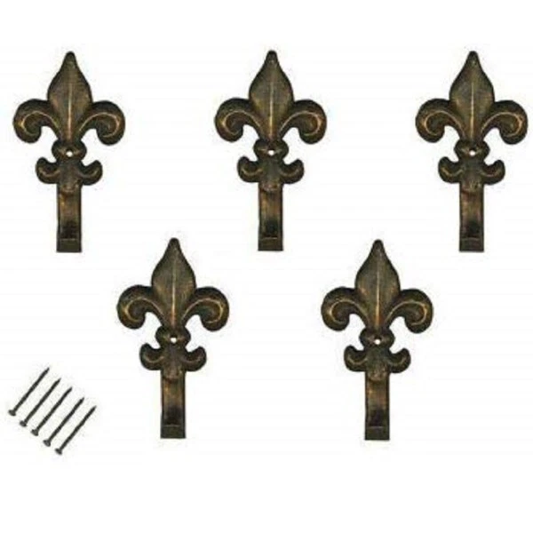 Ganci Per Quadri Stile Fiorentino - Set Da 15 Con Chiodi | Design Vintage A Forma Di Giglio | Perfetti Per Casa E Ufficio