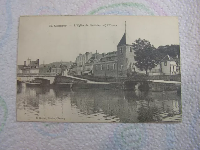 CPA - CLAMECY - L'église de Betlhéem et l'Yonne