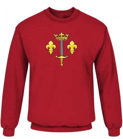 Sweat à Capuche Drapeau Sainte Jeanne D'Arc - Armoiries France Royale Catholique - Neuf