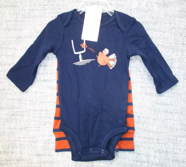 NWT Carter's Thanksgiving Football Turkey Bodysuit Pants Baby Outfit 3 Months