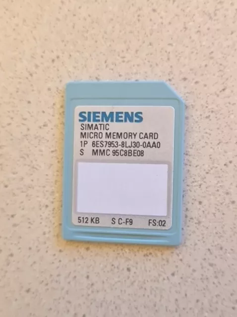 SIMATIC S7 Micro Memory Card MMC 6ES7 953-8LJ30-0AA0/ 6ES7953-8LJ30-0AA0