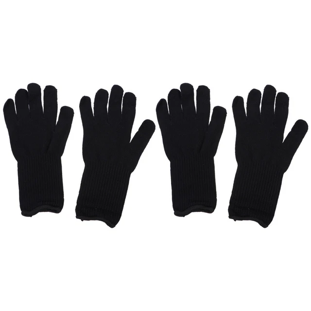 2 pares de herramientas de estilo de cabello antiescalda para rizar guante de tanga