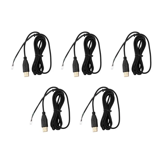 5X USB Cable Mice Line for  Deathadder 2013 Approx. 2.1M 5 Wires 5 Pins7793