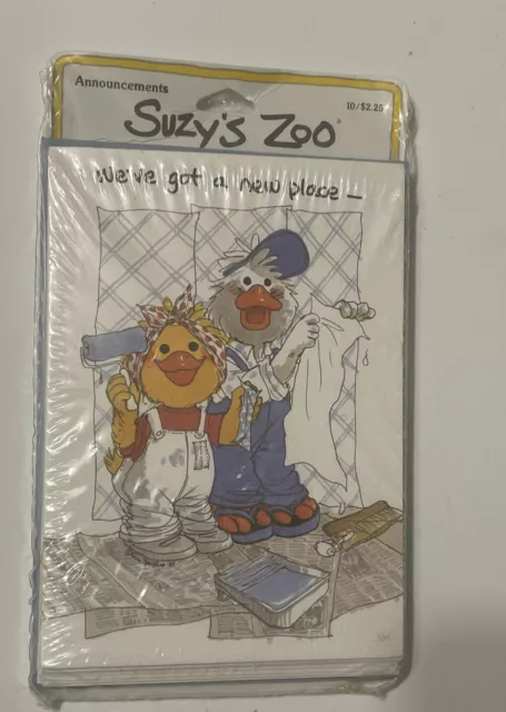 Little Suzys Zoo We’ve Got A New Place Announcement 10 Cards Envelopes An7224