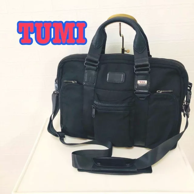 TUMI 22611DH ALPHA BRAVO Mcnair Slim Briefcase business bag black used