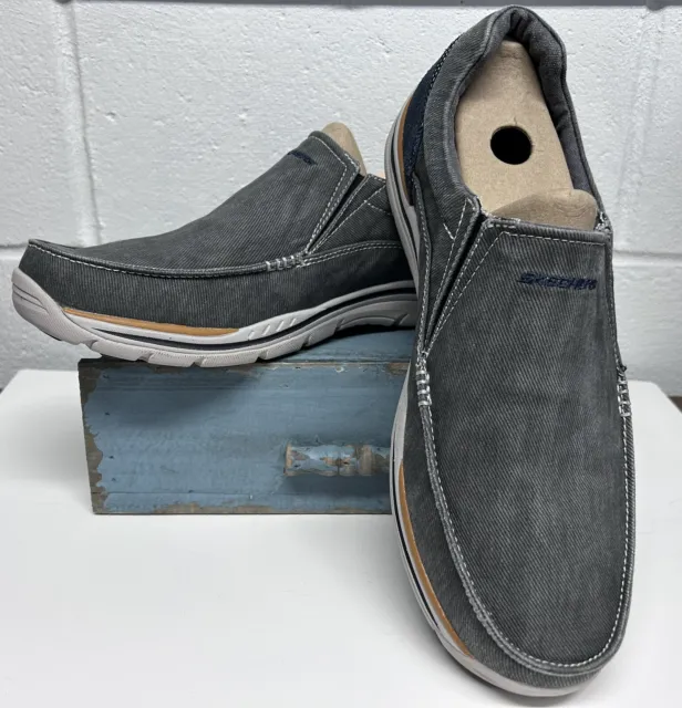 SKECHERS MEN'S RELAXED Fit Expected Avillo Blue Slip-On Shoes - Size 12 ...