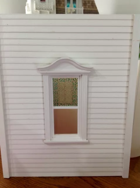 Blue Tone Mosaic Color Dollhouse Miniature Stained Glass Window Film