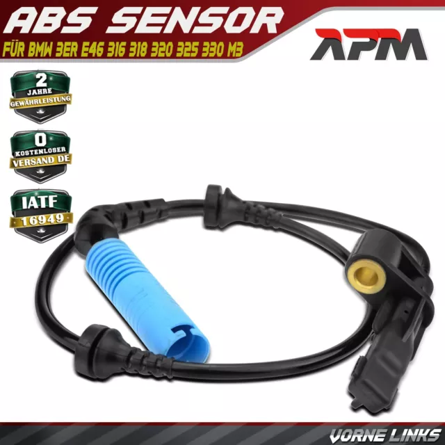 ABS Sensor Raddrehzahlgeber Vorne Links für BMW 3er E46 316 318 320 325 330 M3