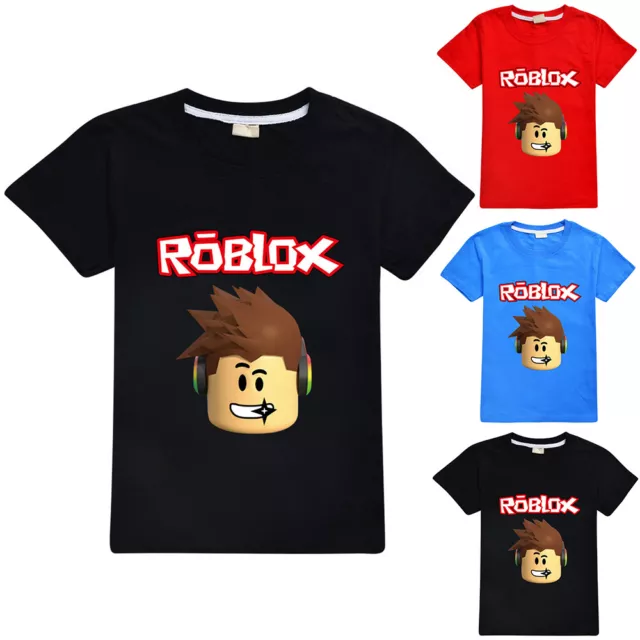 New Roblox Summer Round Neck Short Sleeve Anime Cartoon Children T Shirt  Casual Three Dimensional Print Large Children Christmas - AliExpress