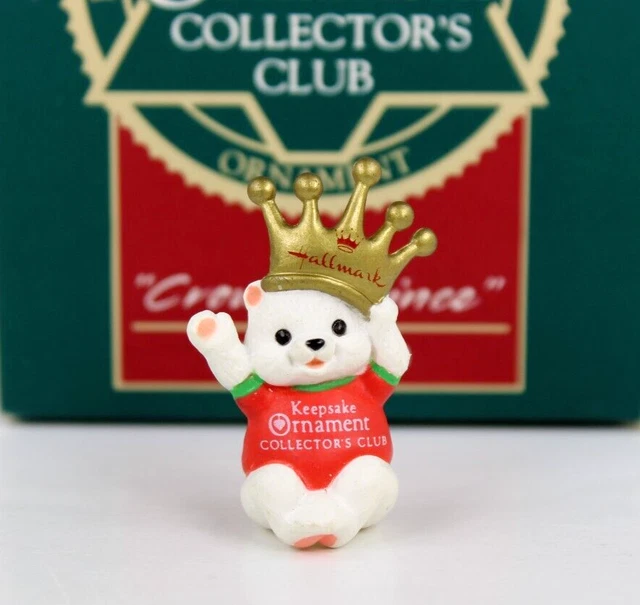 Hallmark - Crown Prince Bear Miniature Keepsake Collector's Club Ornament 1990
