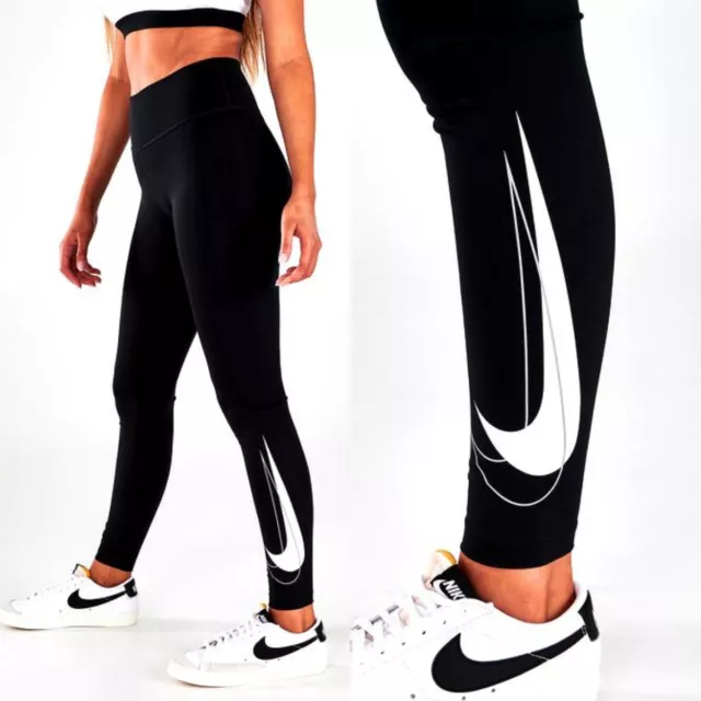 Nike Damen Leggings Sportbekleidung Fitnessunterteil Jogging Activewear schwarz S M L XL