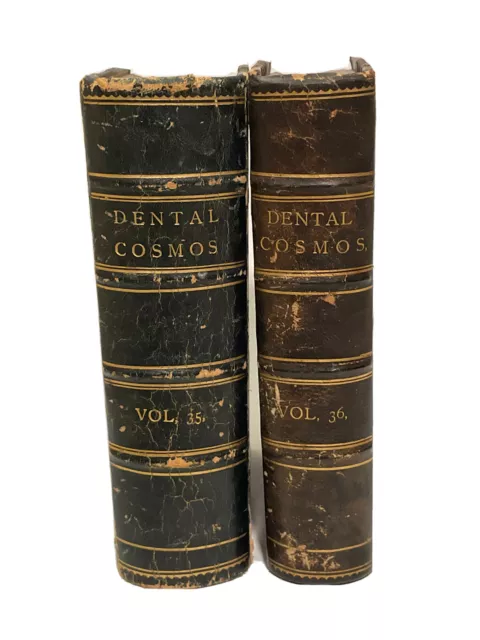 The Dental Cosmos Set 2 Volume 35 36 Year 1893 1894 Science Edward Kirk Vintage