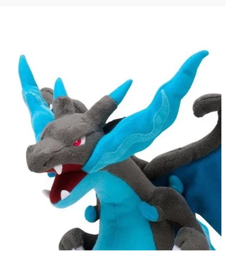 PELUCHE DRACAUFEU POKEMON Mega Dracaufeu X Charizard Shiny Brillant Bleu Jeu New EUR 29,99 