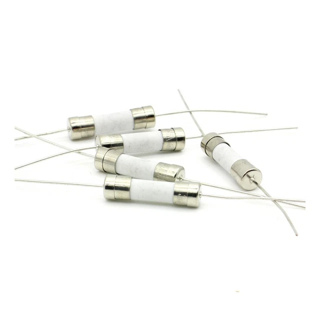 5x Fusibles ceramique T12A - 250v - 5x20mm a souder - Lent - 177fus267