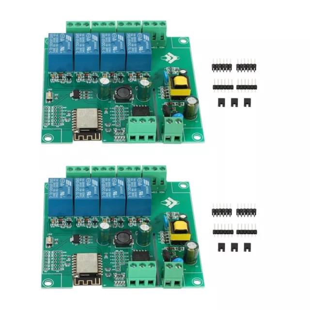 2X ESP8266  WIFI Modulo Relè Un 4 Canali Scheda di Sviluppo ESP-12F Wifi pe8477