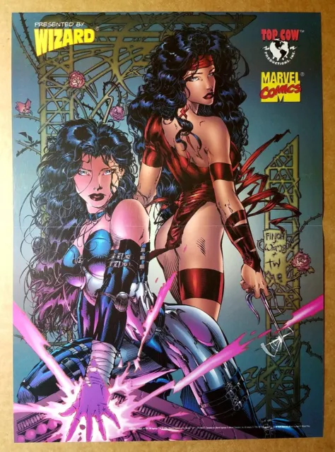 Elektra Cyblade Top Cow Marvel Poster by David Finch