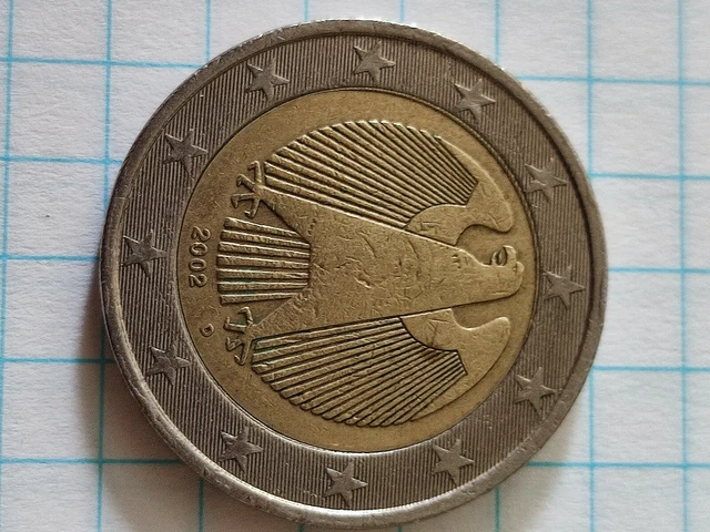 PIECE DE 2 euros rare 2002 aigle impérial frappée D fautee EUR 250,00