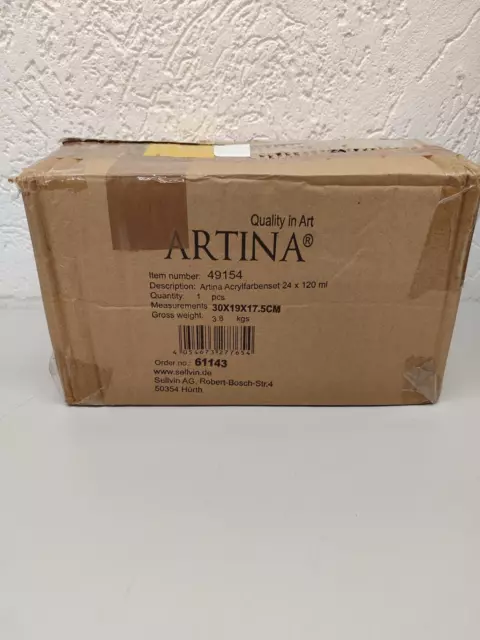 Artina - 24er Acrylfarben Set 120ml Crylic - Schnelltrocknende Farbe - Neu !!!