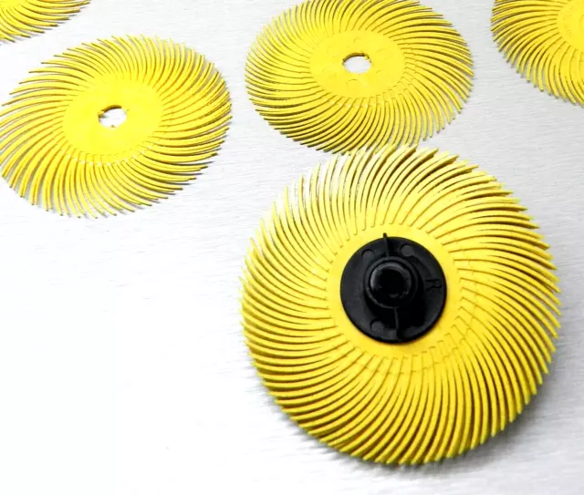 3M Radial Bristle Disc Set 3" 80 Grit Brush 6-PLY with Hub - 6 Brushes & Adapter