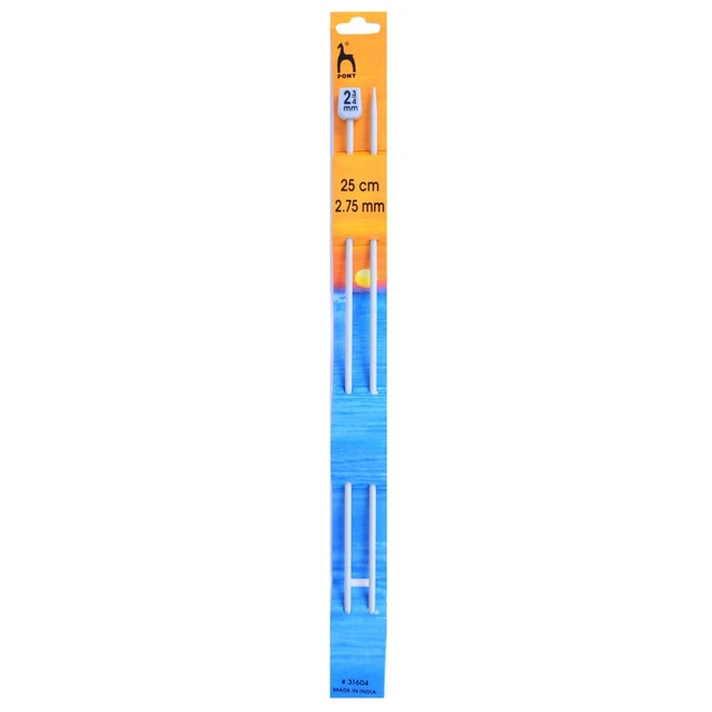 Agujas de tejer clásicas de un solo extremo pony de 2,75 mm - 25 cm - P31604 - CORREO GRATUITO