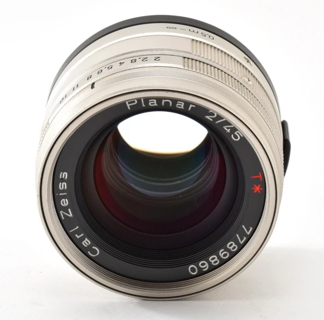 CONTAX PLANAR CARL Zeiss T* 45mm F2 AF Lens for G1 G2 from Japan