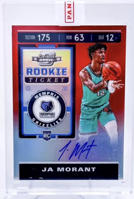 Ja Morant 2019 Panini Contenders Optic Rookie Ticket Auto Red /149 Panini Sealed