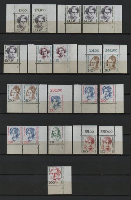 Berlin ex 770 - 849 Frauen Eckrand ** verschiedene Ecken 1 - 4