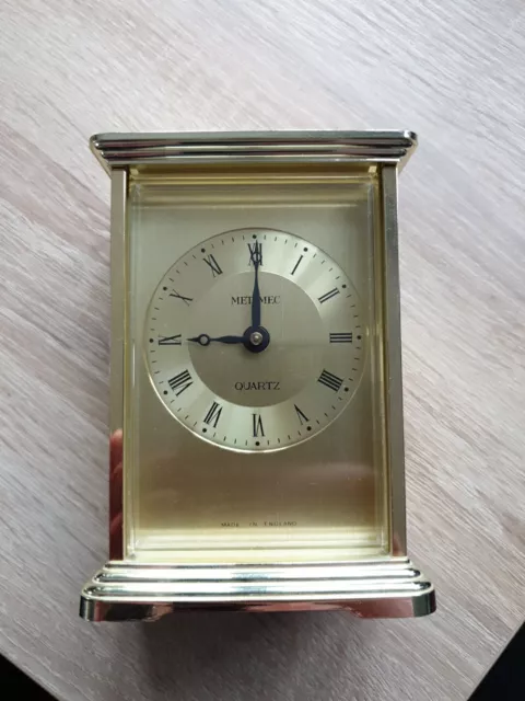 Vintage Metamec Battery Operated Quartz Carriage Clock - Full Working Order