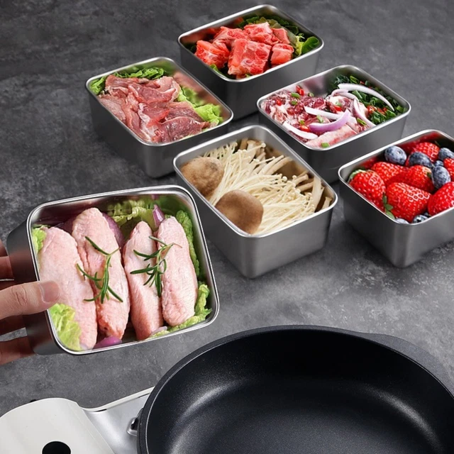 Lunch Box In Acciaio Inox Con 2 Scomparti - Contenitore Per Snack Da 700 Ml, Ermetico E Riutilizzabile - 2