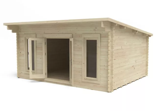 Forest 5 x 4m Log Cabin Mendip Double Glazed Garden Room Office Free Delivery