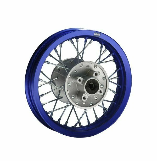 HMParts Cerchio Alluminio Anodizzato 10 Posteriore Blu Pit Bike Dirt Bike Cross