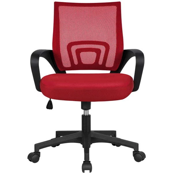 Manager's Chair with Adjustable Height & Swivel, 220 lb. Capacity, Red
