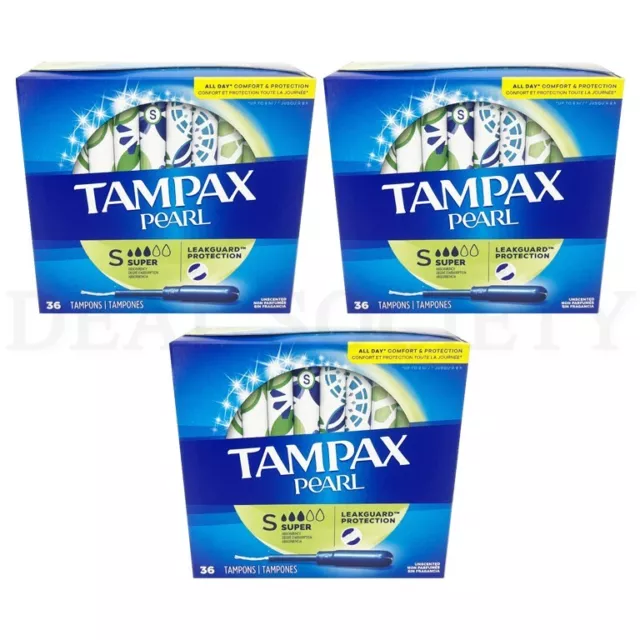 Tampax Pearl Ultra Absorbent Leakguard Protection Tampons 45 Count