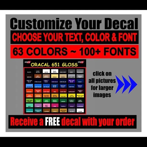 MAKE YOUR OWN Custom Die Cut Vinyl Decal Sticker Car Window Wall Laptop