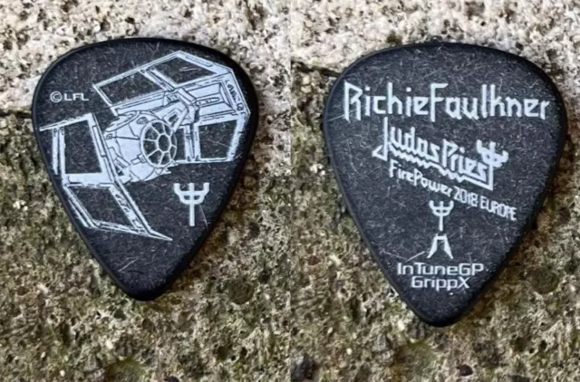 Judas Priest Richie Faulkner 2018 Europe Firepower Tour Guitar Pick Power Trip