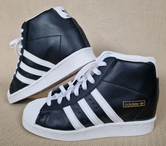 ADIDAS SUPERSTAR UP Wedge White Leather Hidden Heel High Top Trainers Size UK 6 35.00 PicClick UK